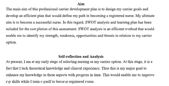 Professional Career Development Assignment Solution