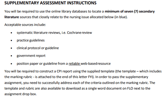 NURS2006 Clinical Practice Improvement Project