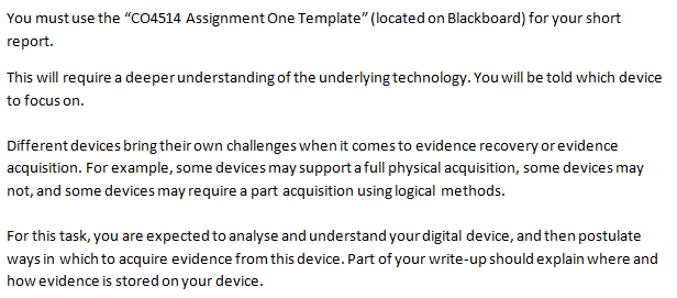 CO4514 assignment sample