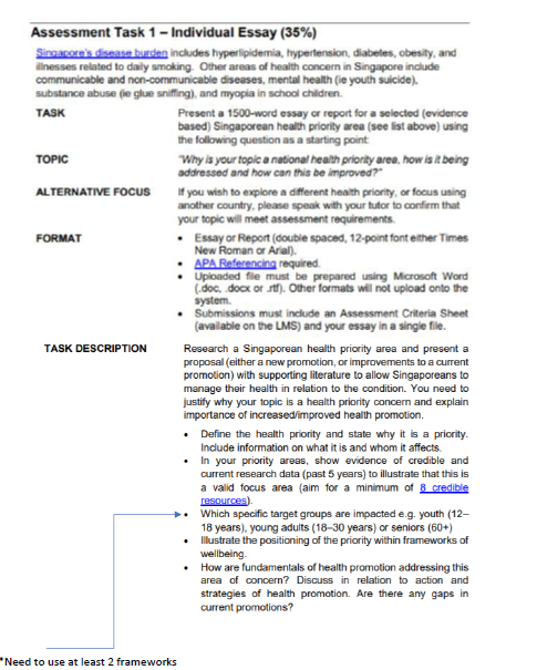 5NH025 assessment answer