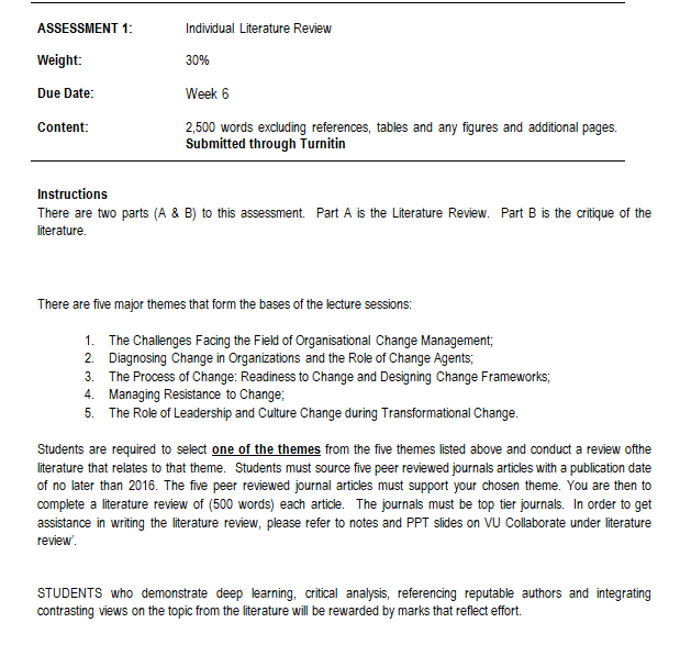 literature review sample