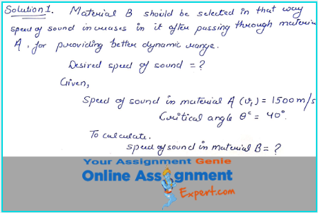 acoustics assignment solution