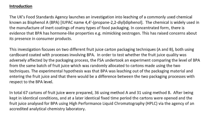 analytical chemistry assignment introduction sample