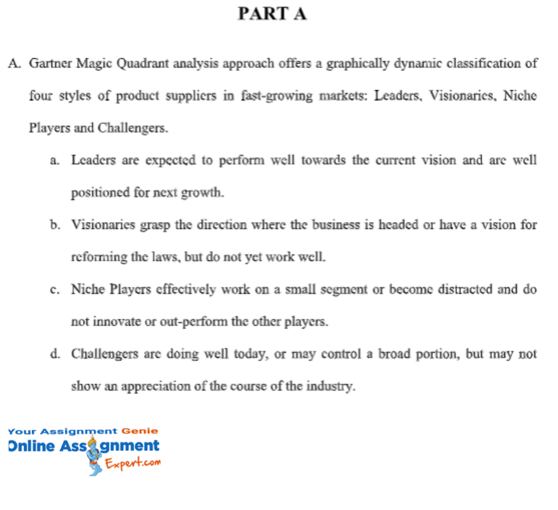 assessment instructions part a