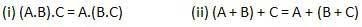 associative law