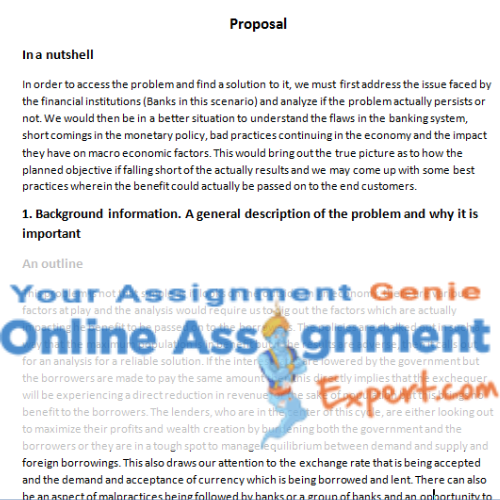 economics of money and banking assignment sample