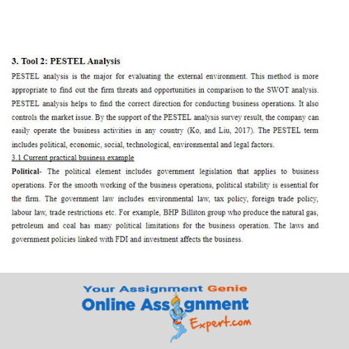 finance pestel analysis sample