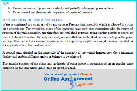 fluid mechanics assignment sample