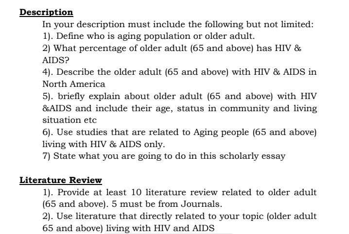 gerontology assignment help