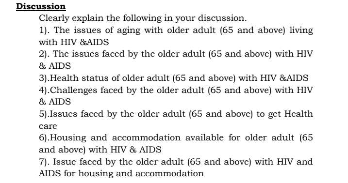 gerontology assignment sample