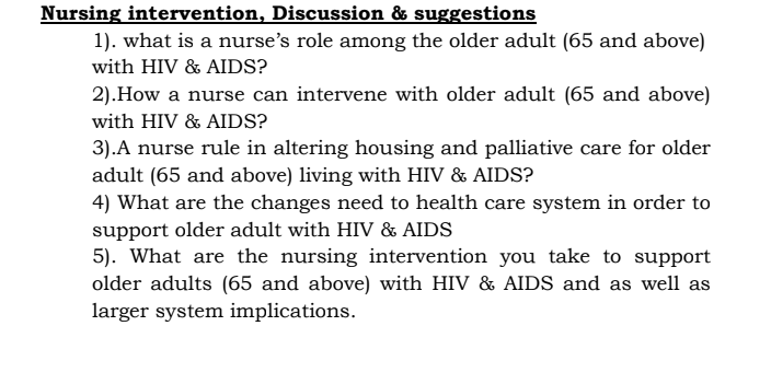 gerontology assignment solution