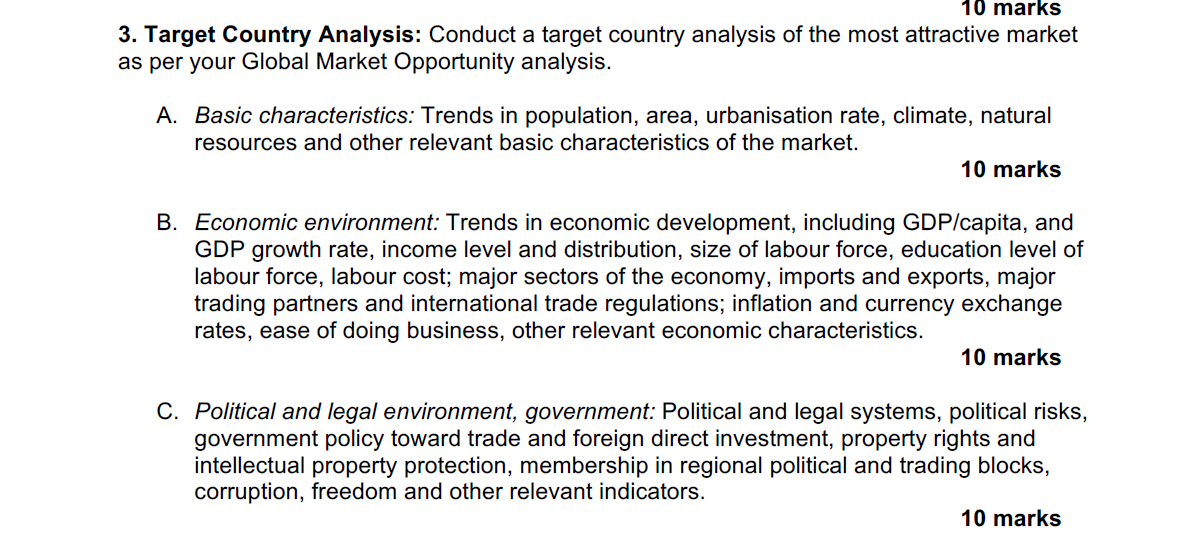 global marketing future dynamics assessment sample