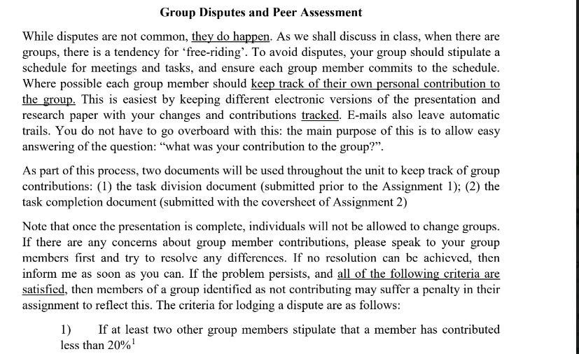 global trade assessment question