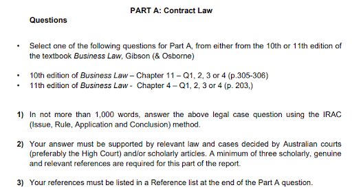 irac method assignment sample