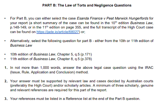 irac method in law assignment sample