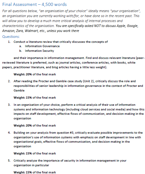 management information system assignment sample