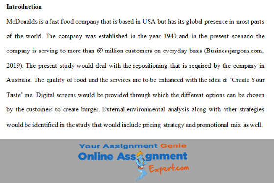 marketing communication assignment introduction