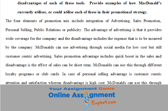 marketing communication assignment sample