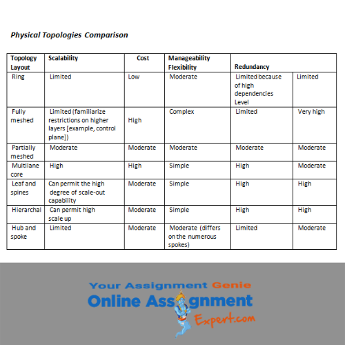 network topology assignment sample