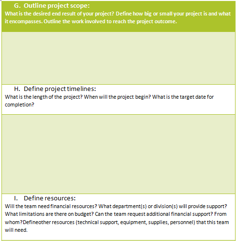 outline project scope