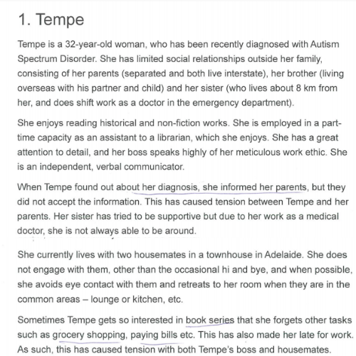 sensory disorder assignment services