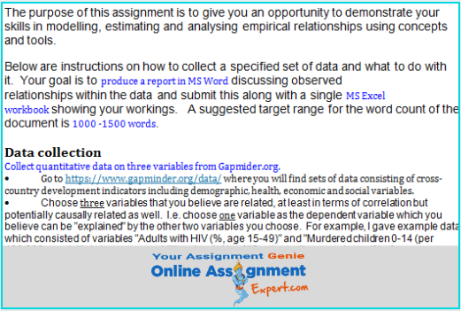 statistics assignment sample