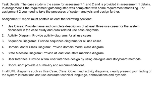 uml er diagram assignment sample