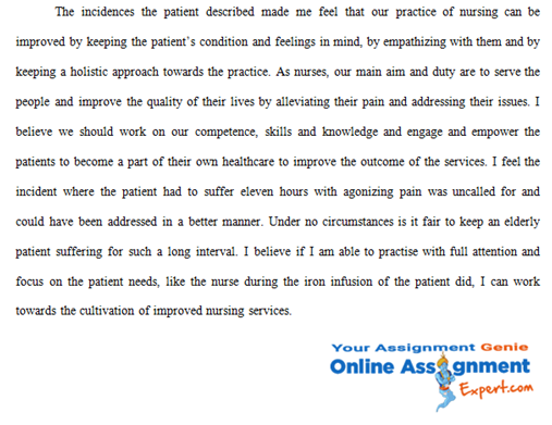undertake an ideal reflection assignment