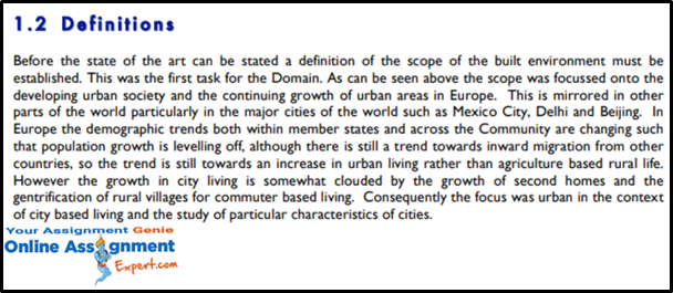 Built Environment Assignment Help 1