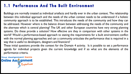 Built Environment Assignment Help 3