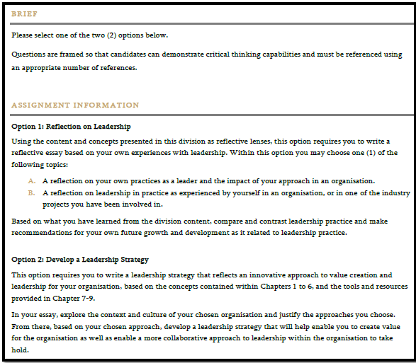 Essay Conclusion writing Brief