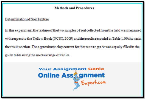 Methods and Procedure