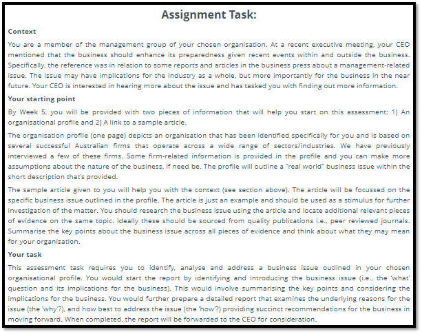 Context And Business Issue Report Writing Help 3