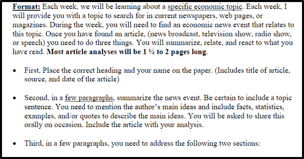 Economic News Analysis Assignment