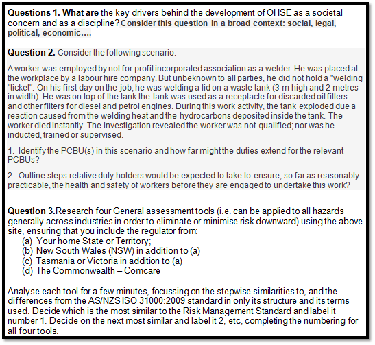 OHSE Management Assignment Help