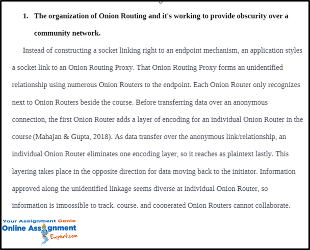 TOR Network Assignment Help 2
