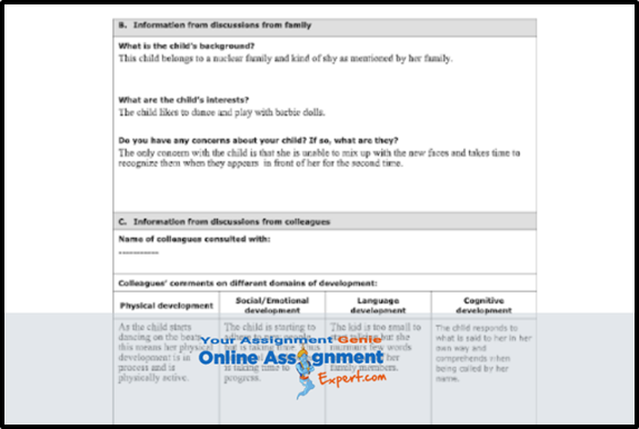 Childcare and Wellbeing Assignments Samples
