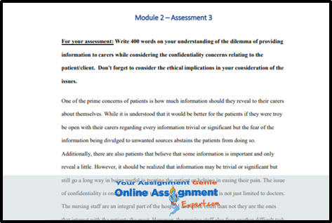 Nursing Assignment Samples Solution