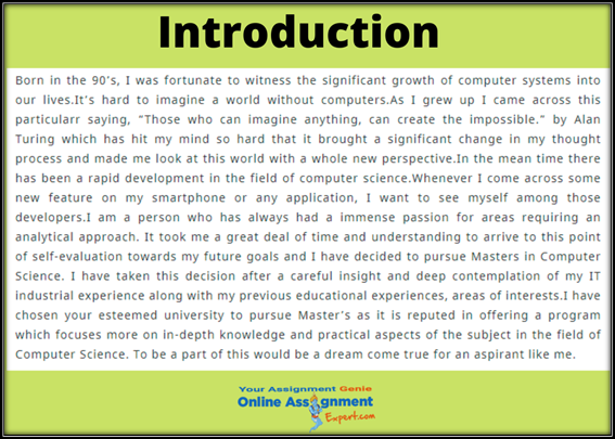 Statement of Purpose Writing Services Introduction