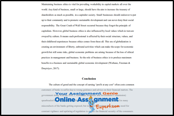 Business Ethics Assignment Samples